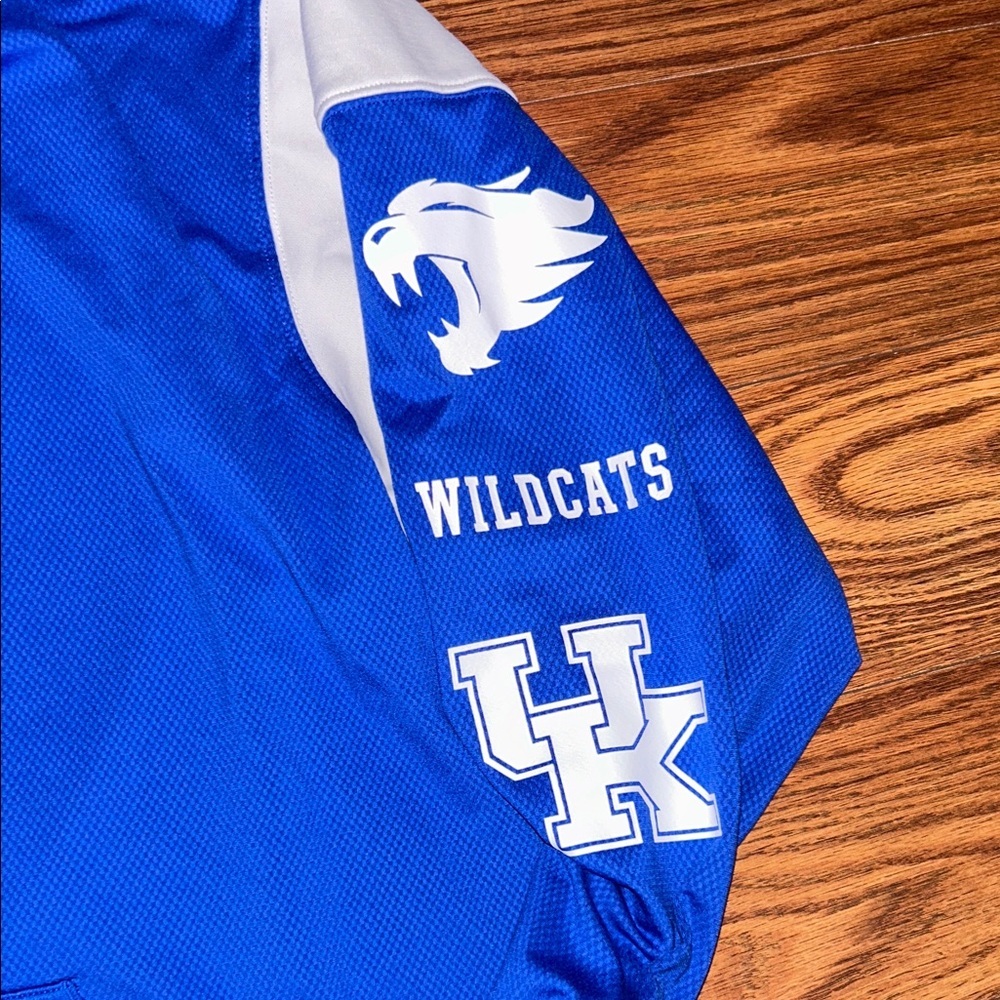 NWOT NIKE DRI-FIT KENTUCKY WILDCATS MENS XL BLUE JERSEY HOODIE KANGAROO POUCH - Picture 3 of 9